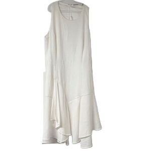 Elie Tahari woman’s sleeveless ruffle white midi size 10 dress